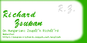 richard zsupan business card